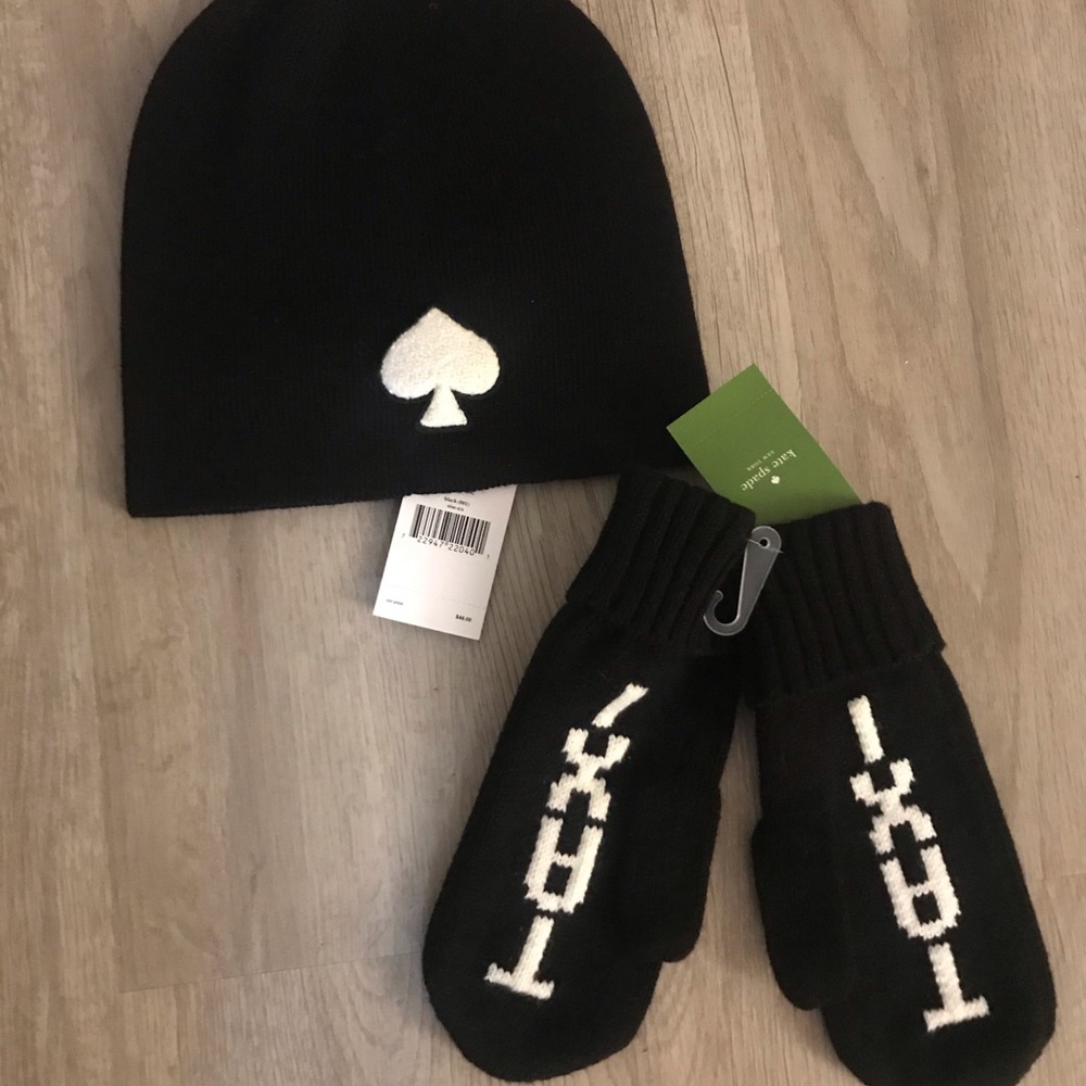 Brand New Kate Spade Hat & Mittens